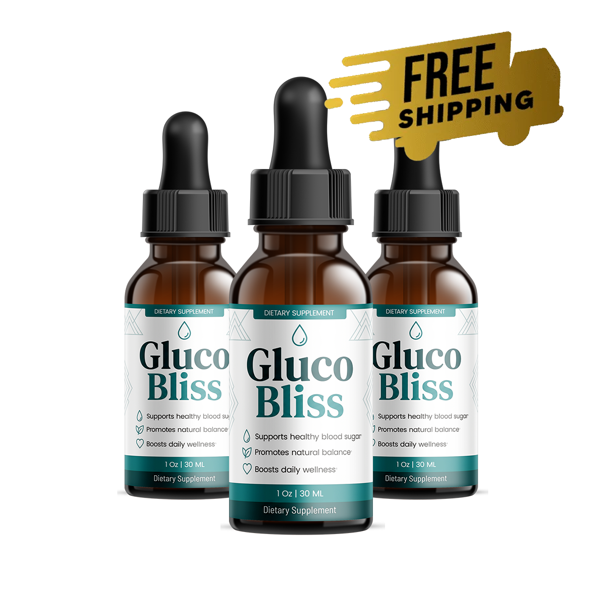 GlucoBliss® blood sugar drops — 3 bottles